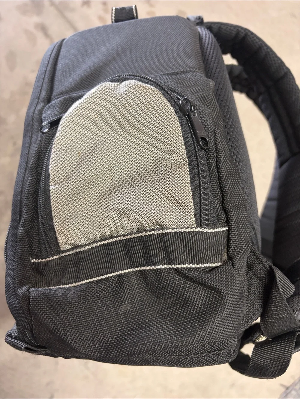 GEPE Vintage Black and Gray Camera Backpack - Compact Protective Carry